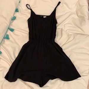Black Romper with Pockets